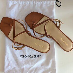 Veronica Beard Marthe Leather Thong Slide Sandals Size 9.5 NEW – Honey Flats